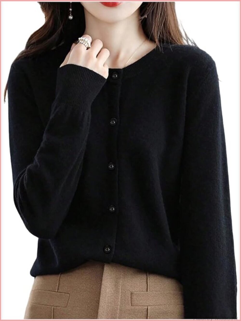 Button Front Cardigan Lightweight Long Sleeve Knit Top